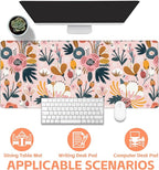 Mouse Pad Large Flowers and Leaves Non-Slip Game Desk Mat - Image 4