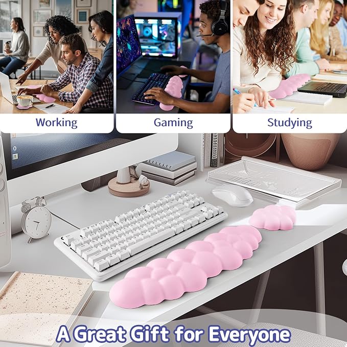 Cloud Wrist Rest Keyboard, Cloud Keyboard Wrist Pad Set - Image 6
