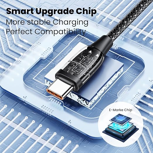 100W USB C Multi Charging Cable, USAMS 6.6FT 5-in-1 5A Fast Sync Charger - Image 6