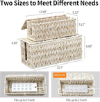 Cable Management Box, Boho Decorative Handwoven 2 Open Slots Cord Organizer - Image 4