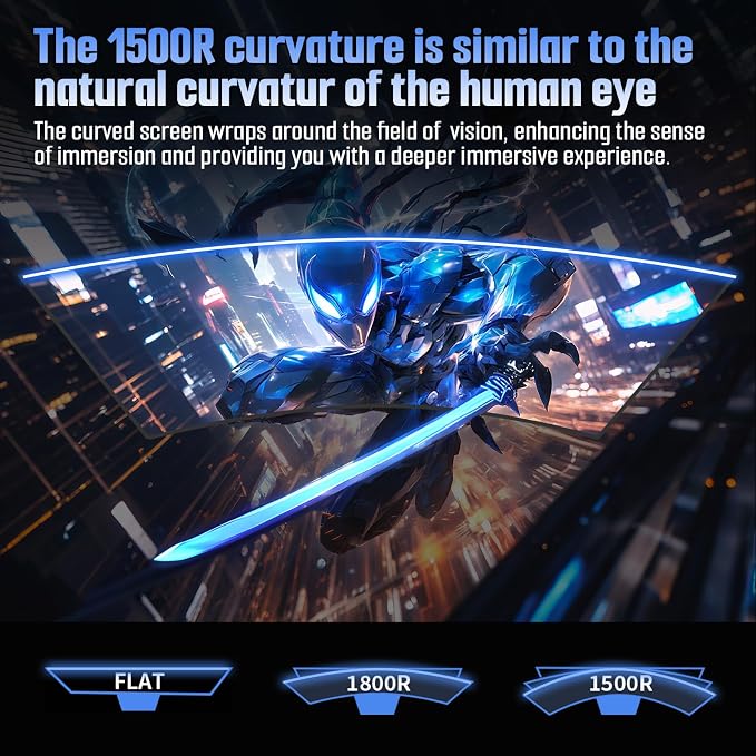 SANSUI Curved 24 Inch Gaming Monitor 160Hz FHD 1080P Computer Monitor, MPRT 1ms - Image 7