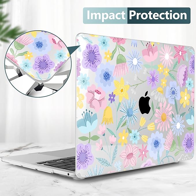 TWOLSKOO Compatible with MacBook Pro 13 inch Case 2023-2016 A2338 M2/M1 A2251 - Image 4