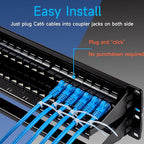 48 Port RJ45 Cat6 Patch Panel, 19 Inch, Easy Install & Repair, Rack Mountable - Image 3