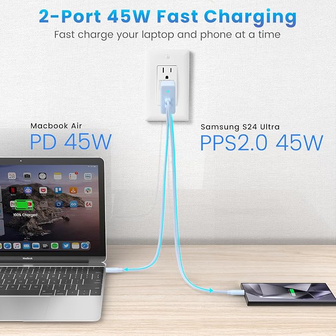 2Port 45W Super Fast Charger Type C - Image 3