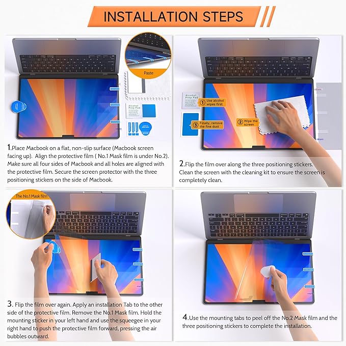 Privacy Screen for MacBook Pro 16 Inch, Matte Anti Glare Blue Light Filter - Image 8