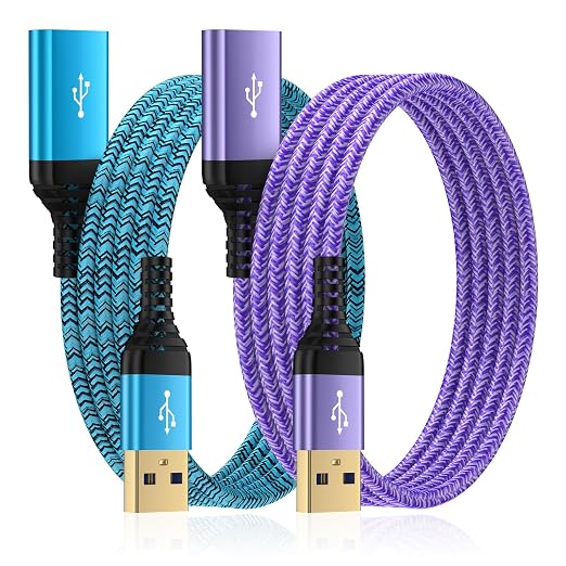 USB Extension Cable 6FT, Flash Drive, Hard Drive by HomeTravelChargerAccessory