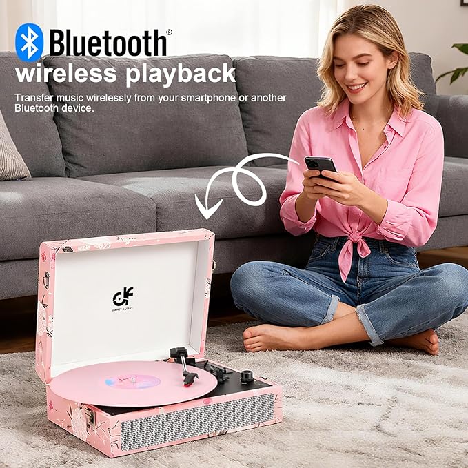 Vinyl Record Player Bluetooth - Image 3