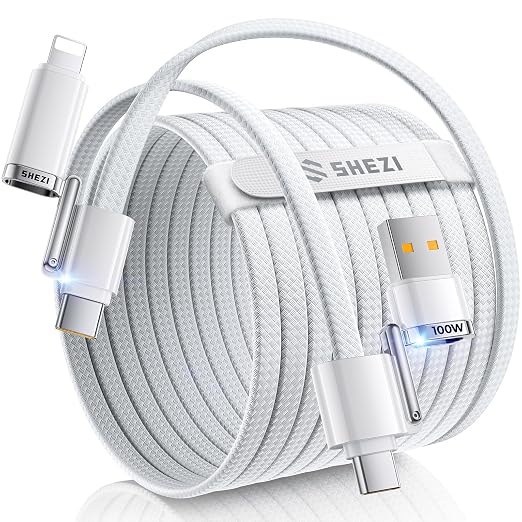 SHEZI 4-in-1 Compatible with USB C to Lightning Cable 100W Fast Charging & Data - Image 8