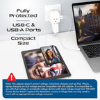 Ceptics UK, Ireland Power Adapter Travel, Safe Dual USB & USB-C 3.1A - Image 3