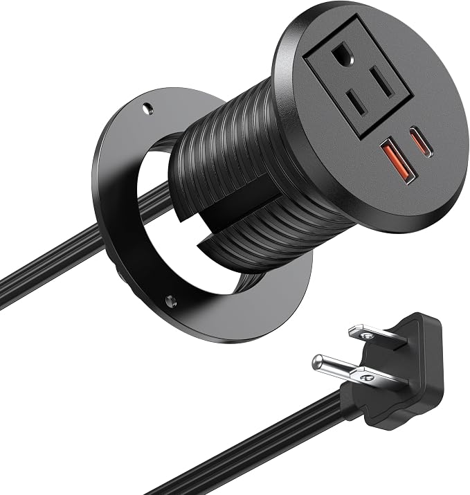 Desktop Power Grommet 2 inch Hole, PD 30W USB C Fast Charging Station, Ultra by Jgstkcity