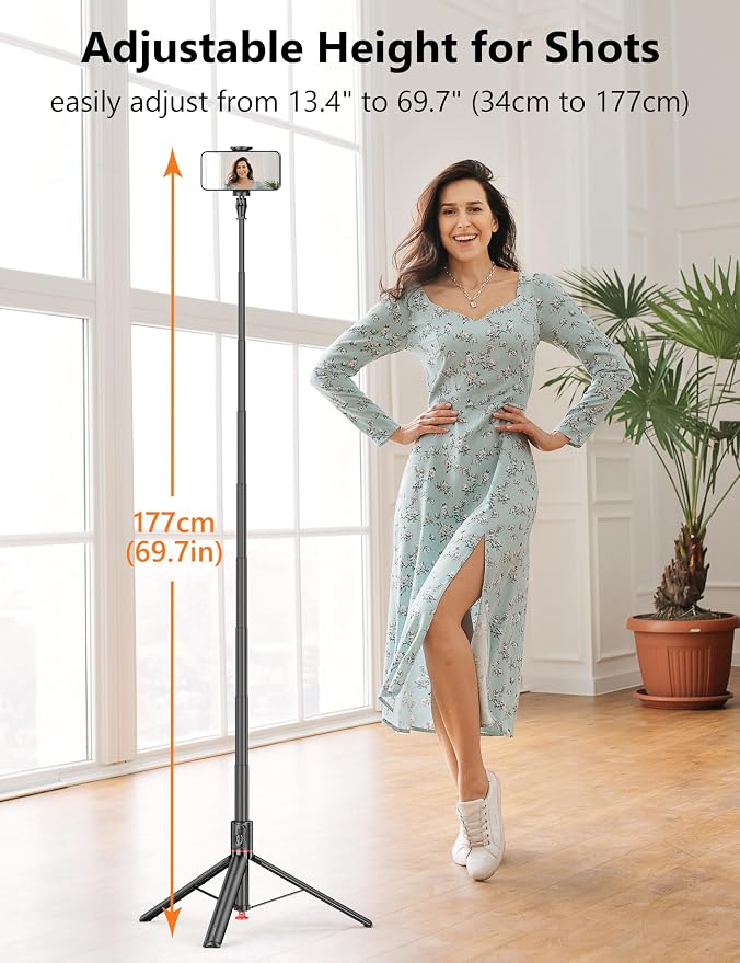 68" Automatic Tripod, Auto-Open Phone Tripod Stand - Image 3