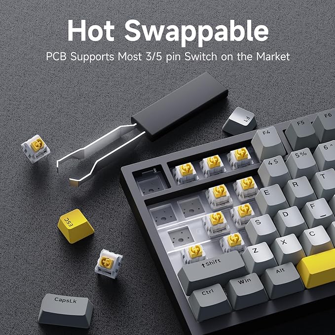 Ajazz AK820 75% Wired Gasket Mechanical Gaming Keyboard - Image 5