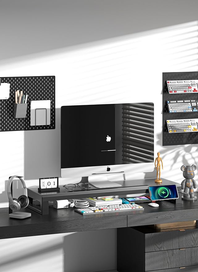 Computer monitor stand Laptop Desk Shelf & Monitor Riser ，27.55 inches long - Image 2