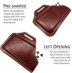 TobbinGear Leather Belt Phone Pouch, Leather Cell Phone Holster, Universal - Image 3