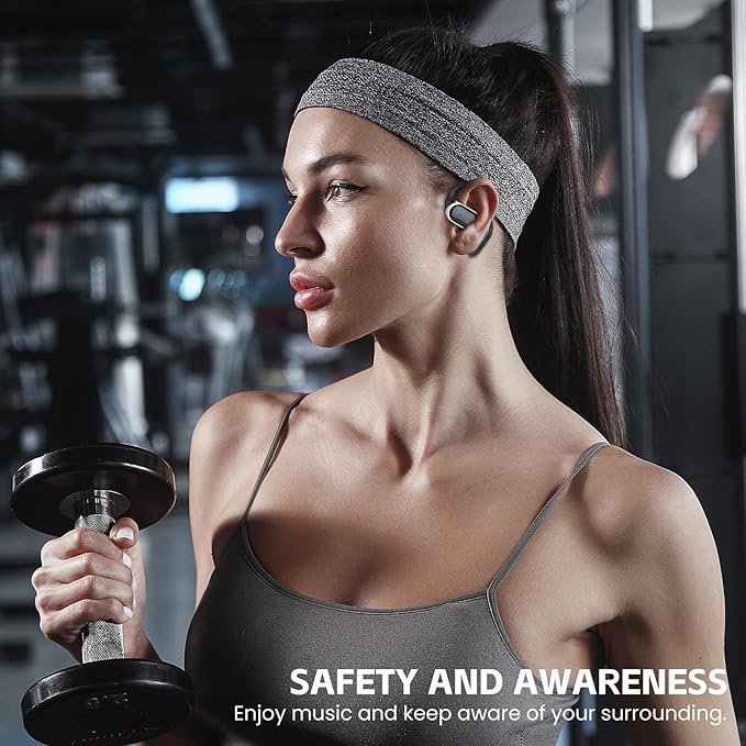 TRAUSI Open Ear Wireless Earbuds Bluetooth Headphones, 80H Playtime Stereo Ear - Image 6