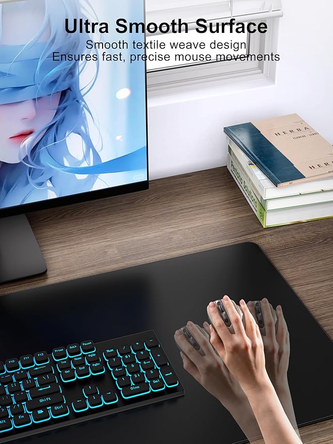 TopMade Wireless Charging Mouse Pad, Gaming Mousepad Home Office Large Desk Pad - Image 4