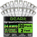 GearIT Cat 6 Ethernet Cable Cat6 Network Patch, Snagless Cord, Internet by GEARit
