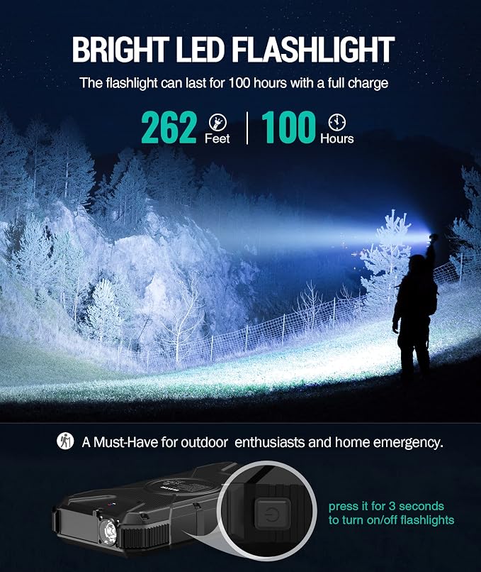 BLAVOR Solar Power Bank, PD18W QC3.0 Fast Charging 10W Wireless Charger - Image 7