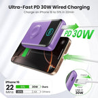 Magnetic Portable Charger for iPhone, 3-in-1 10800mAh Qi2 15W Wireless Power - Image 3