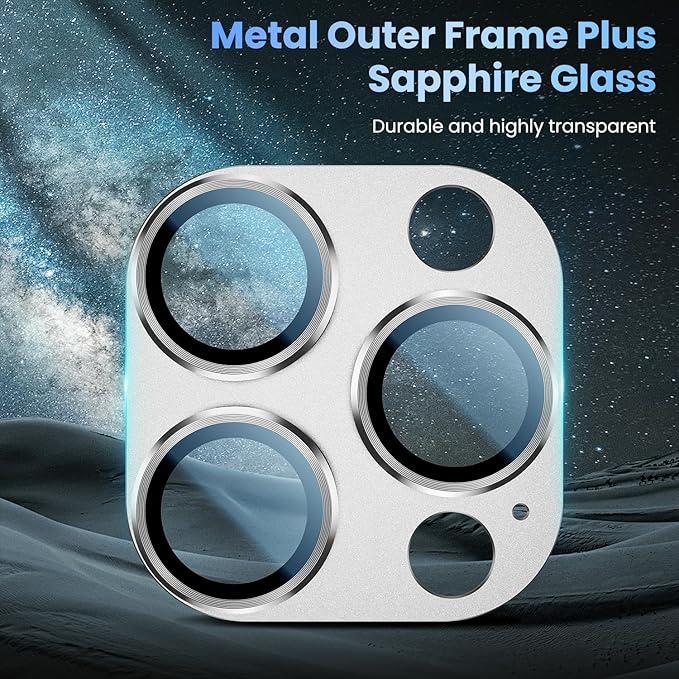 Uyiton Compatible with iPhone 16 Pro/iPhone 16 Pro Max Camera Lens Protector - Image 4