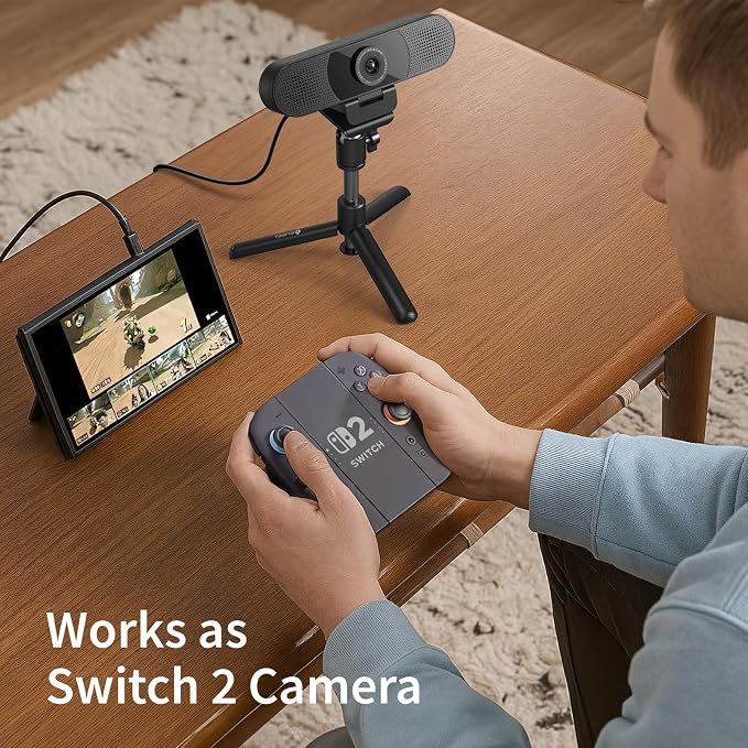 EMEET C960 Webcam with Tripod, 1080P Webcam with Microphone, Adjustable Height - Image 4