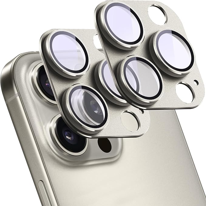 2 Pack Camera Lens Protector for iPhone 16 Pro/iPhone 16 Pro Max, AR Tempered by SHANG+PIN+JIA