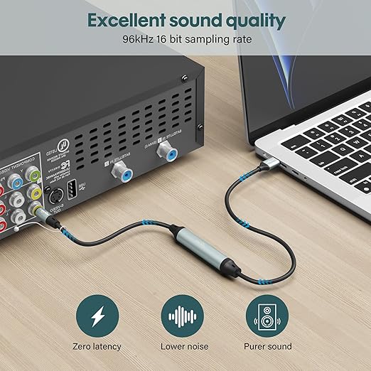 Adoreen Unidirectional USB A 2.0 to Toslink Digital Optical Audio Cable 10 Ft - Image 5