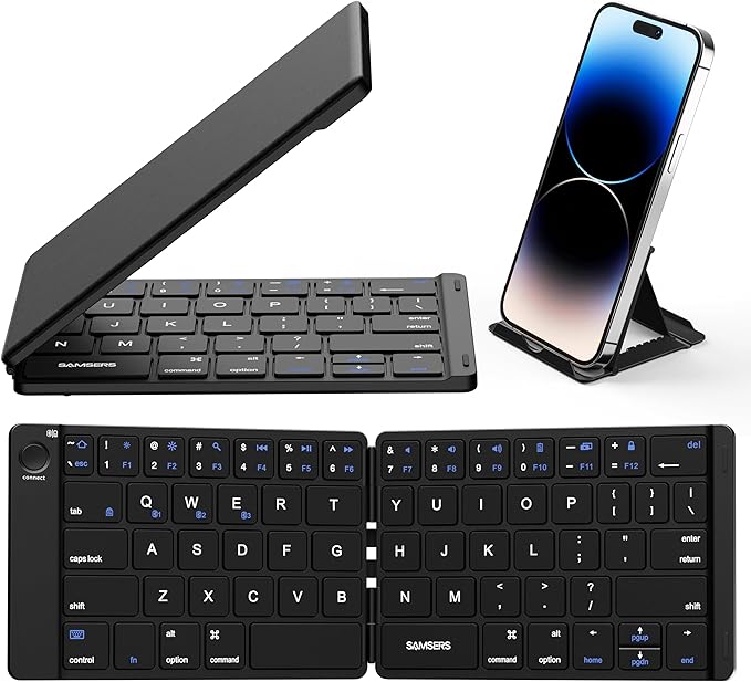 Samsers Bluetooth Foldable Keyboard, Wireless Portable Folding Keyboards - Image 9