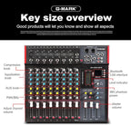 G-MARK MK800MP3 Professional Audio Mixer Sound Board 8 Channels Mixing Console - Image 6