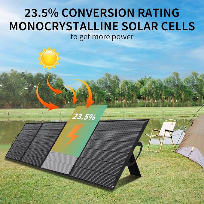 400W Portable Solar Panel for Power Station Generator, 400 Watt Foldable Solar - Image 6