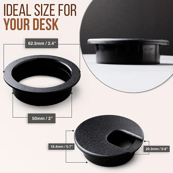 MAHDPRO Desk Grommet 2 Inch Pack of 10 - Image 2