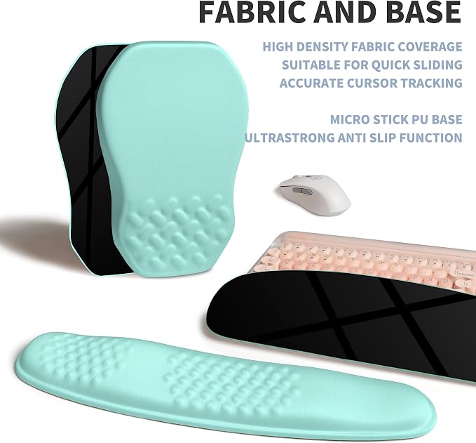 2-in-1 Ergonomic Set, Wave Keyboard Wrist Rest and Massage Slope Mouse Pad - Image 6