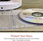 Verbatim CD DVD Blu-Ray Clear Slim Jewel Cases, 5.2 mm – 25 Pack - Image 4