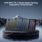 Redragon K743 PRO GB 80% Gasket RGB Gaming Keyboard w/Hype 1.14’’ TFT Screen & - Image 9