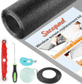 Window Screen Door Repair Kit, Durable Fiberglass Mesh Roll by Secopad