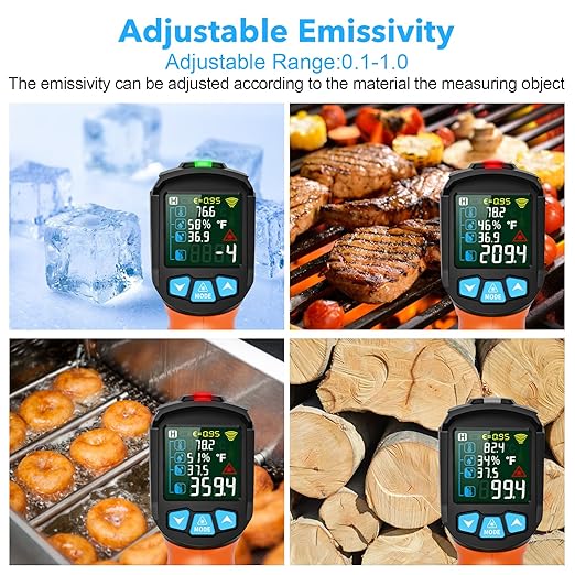 Infrared Thermometer Gun, TEMIRUP Digital Laser Temperature Gun, -58°F to 1472°F - Image 6