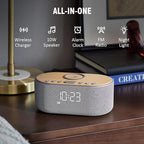 uscce Alarm Clock Bluetooth FM Radio: 10W Stereo Sound Speaker - Image 2