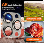 Camera Lens Protector for iPhone 16 Pro Max/16 Pro/15 Pro Max/15 Pro/14 Pro - Image 4