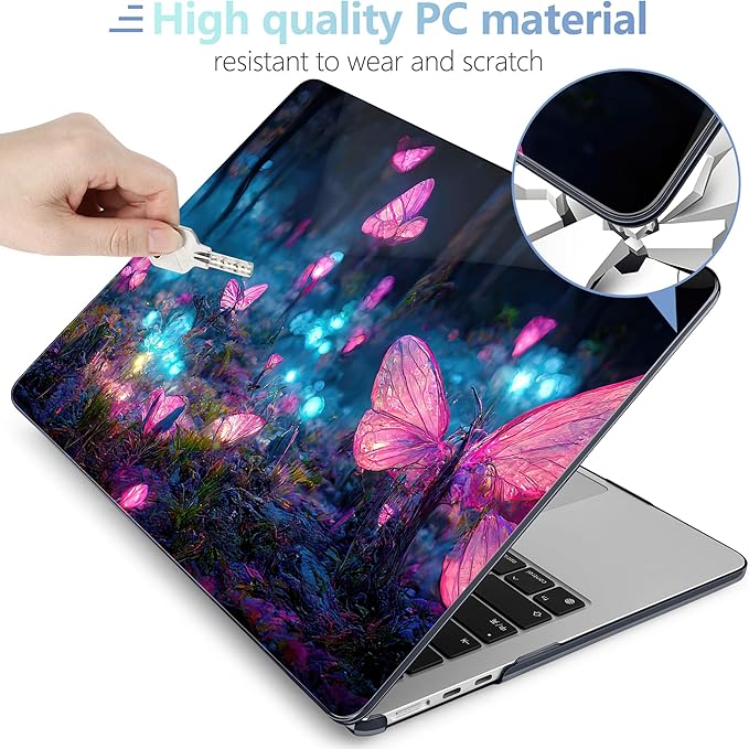 MEEgoodo for M4/M3/M2 MacBook Air 15.3 inch Case 2025 2024 2023, Case Fit Model - Image 4