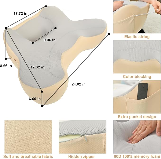 XWZO Laptop Lap Desk with Cushion, Ergonomic Wrist Rest Home Office Laptop Desk - Image 5