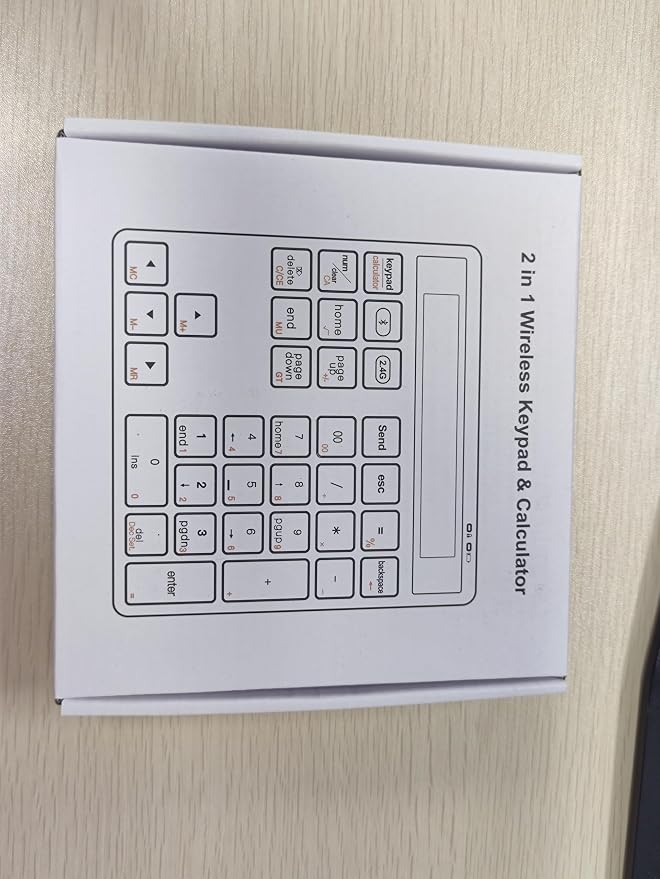2-in-1 Wireless Number Pad & Calculator, 34-Key Portable Number Pad - Image 10