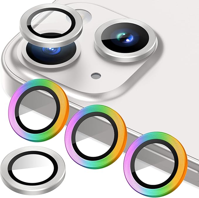 AGVEE 3+3 6 Pack for iPhone 14 6.1" / 14 Plus 6.7" Camera Lens Cover Protector by AGVEE