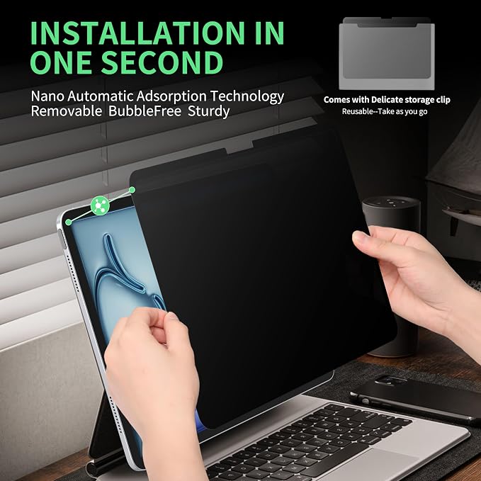 Privacy Screen Protector for iPad Pro 11 Inch M4 2024 5th Generation, Nano iPad - Image 5