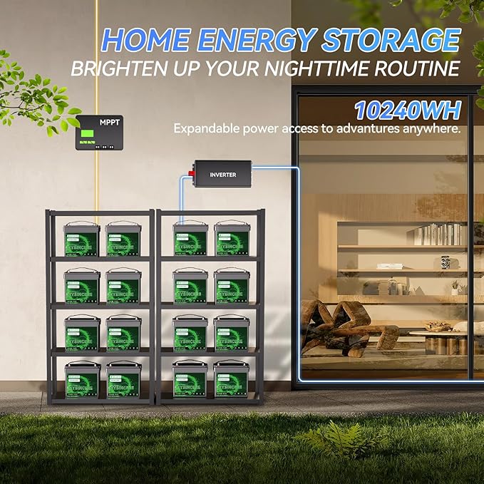 12V 50Ah LiFePO4 Lithium Battery, Built-in 50A BMS, Deep Cycle Up to 4000+ - Image 4