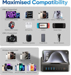 115W USB Charging Station Power Strip, 11-in-1 USB C Charger Block, 2AC Outlets - Image 7