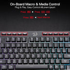 Redragon K515 Shiva Wired RGB Membrane Gaming Keyboard, 98 Keys Mechanical-Feel - Image 3