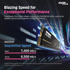 KLEVV CRAS C925G 500GB M.2 2280 NVMe PCIe Gen4x4 Internal Gaming SSD - Image 2