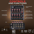 Pyle 8-Channel Wireless BT Streaming Mini Line Mixer - Image 2