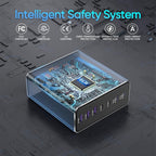 Aluminum Alloy USB C Charger GaN Fast USB C Charging Station 7 Ports 65W Laptop - Image 6