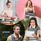Portable Neck Fan, Hands Free Bladeless Fan, 360° Cooling Personal Fan - Image 6